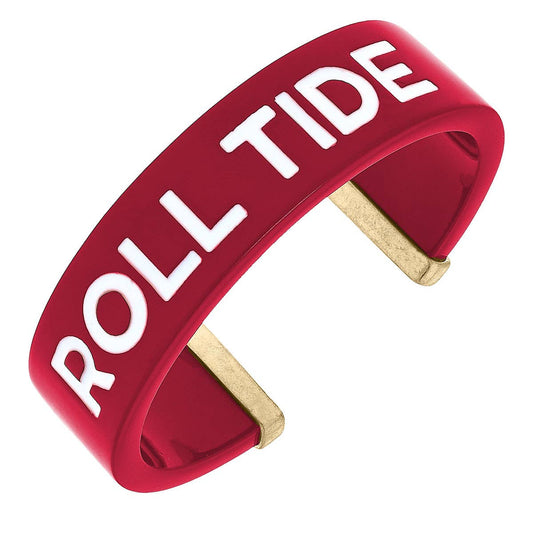 Alabama Crimson Tide Resin Cuff Bracelet in Crimson