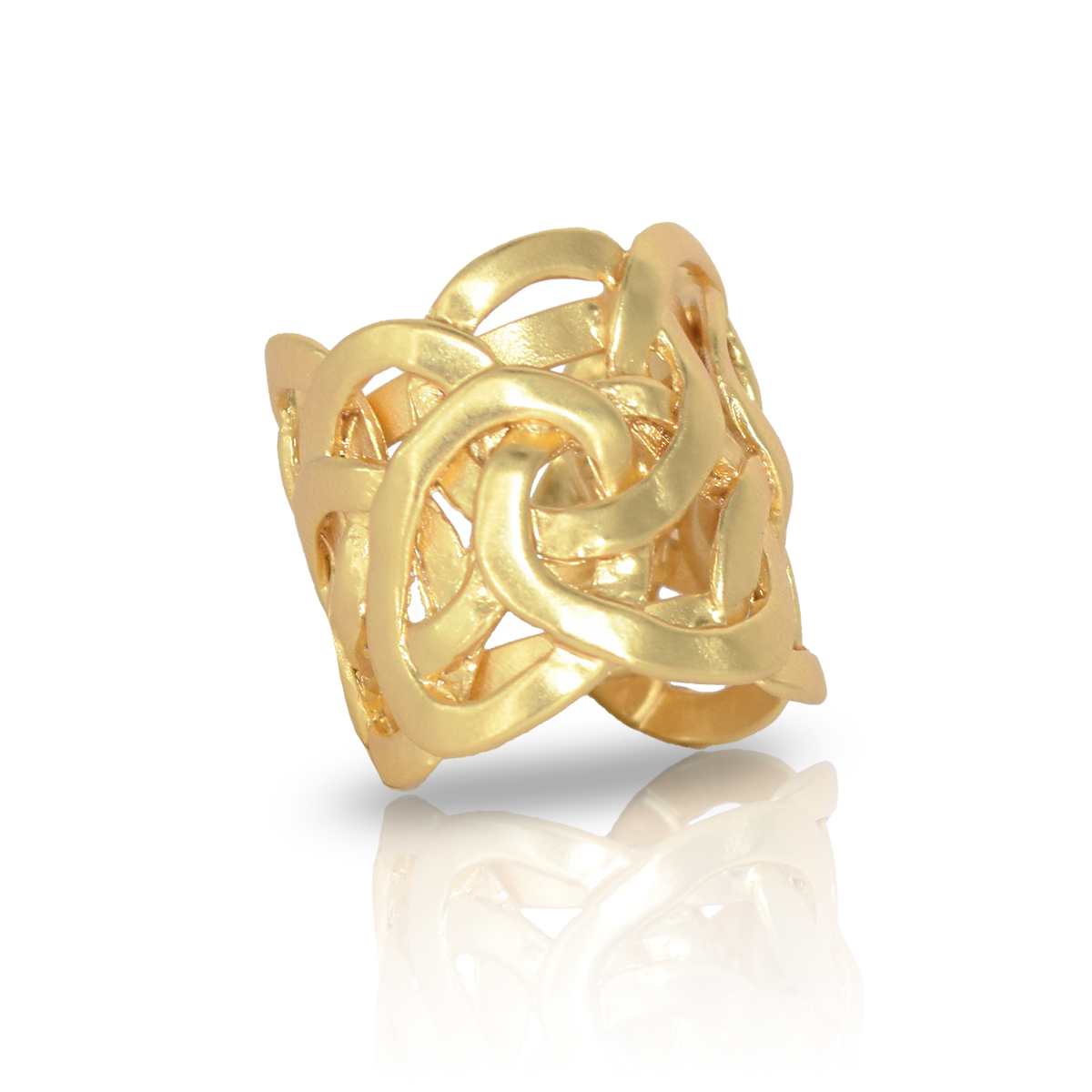 Stylish Overlap Ring - 24K Gold Plated