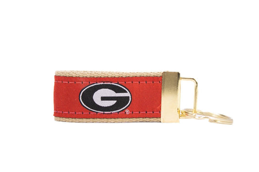 Georgia Bulldogs Collegiate Woven Ribbon Key Chain