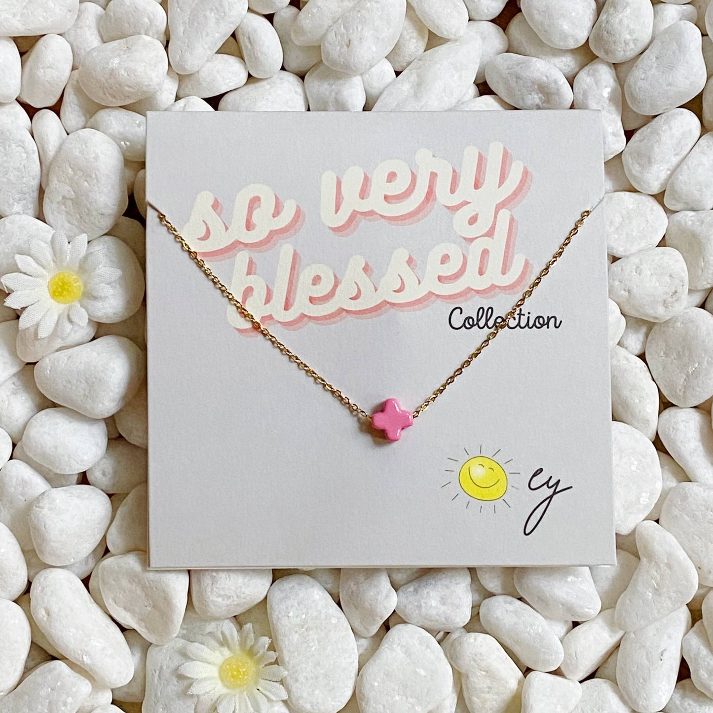 So Very Blessed Cross Necklace – Waterproof Gold Chain