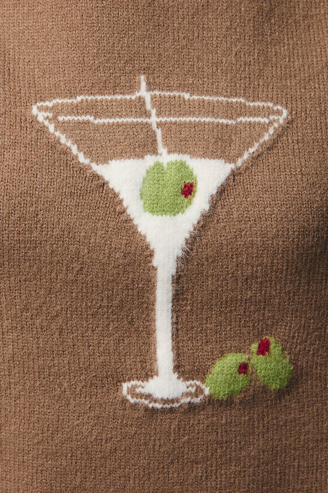 MOCK NECK LONG SLEEVE MARTINI GRAPHIC SWEATER