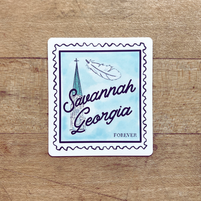 Savannah Feather Stamp Sticker