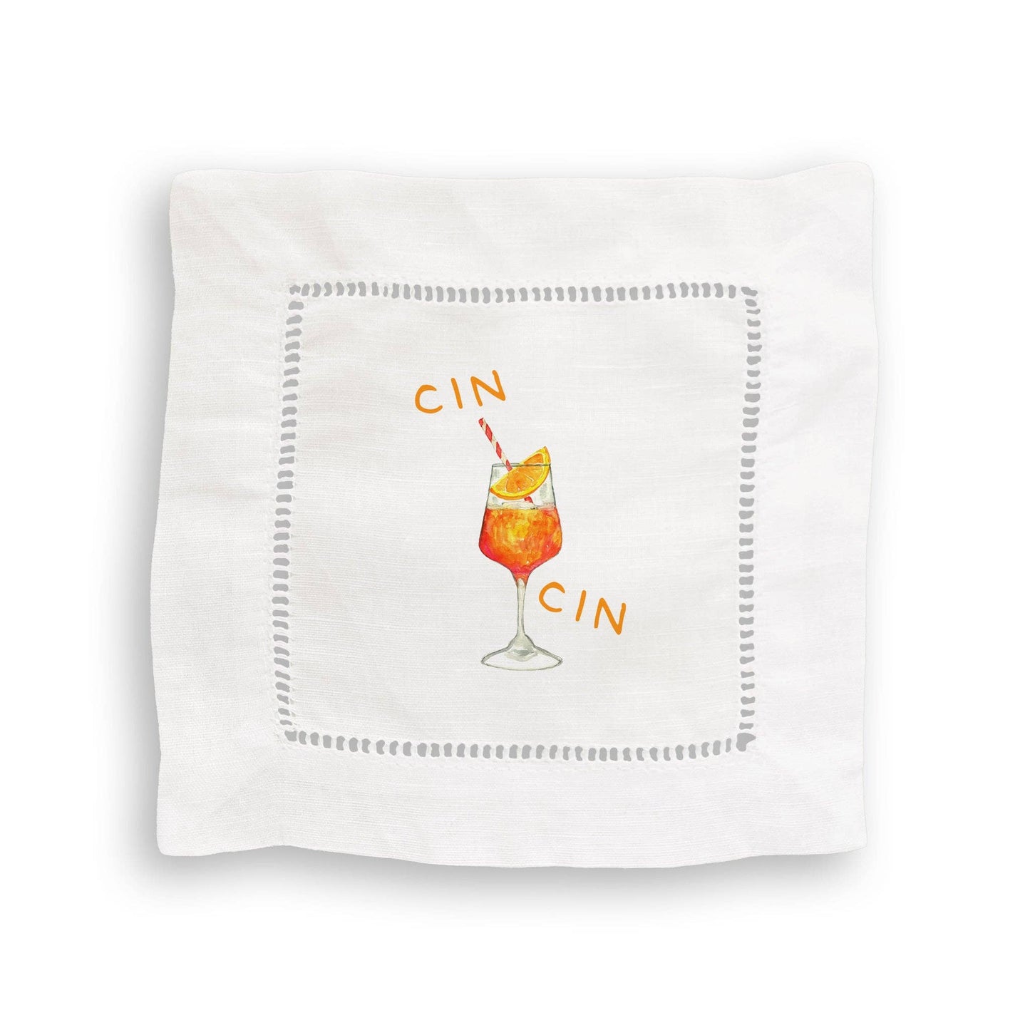Aperol Spritz Linen Cocktail Napkin