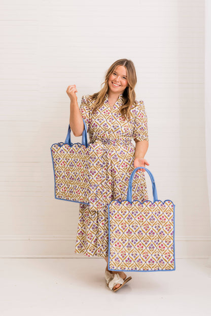 Resort Floral Celeste Mosaic | Grace Maxi Dress