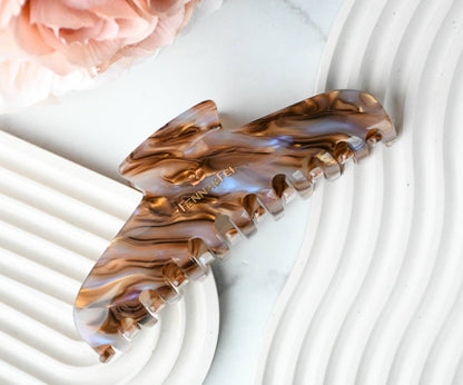 Fenna and Fei XL Claw Clip in Mocha Swirl