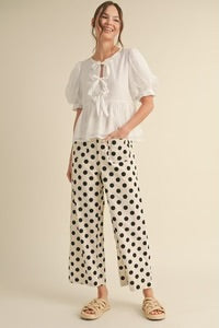 Polka Dot Wide Leg Pants