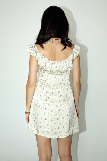 Ditsy Floral Satin Mini Dress