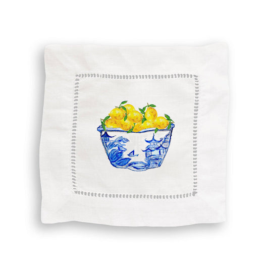 Blue & White Bowl with Lemons