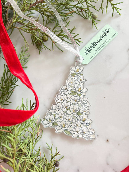 Magnolia Christmas tree ornament