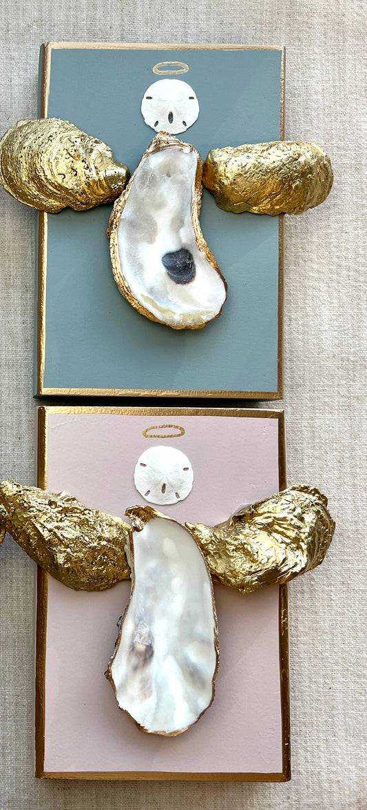 Oyster angel on Wood