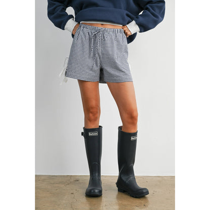 Women's Gingham Tie-Side Shorts
