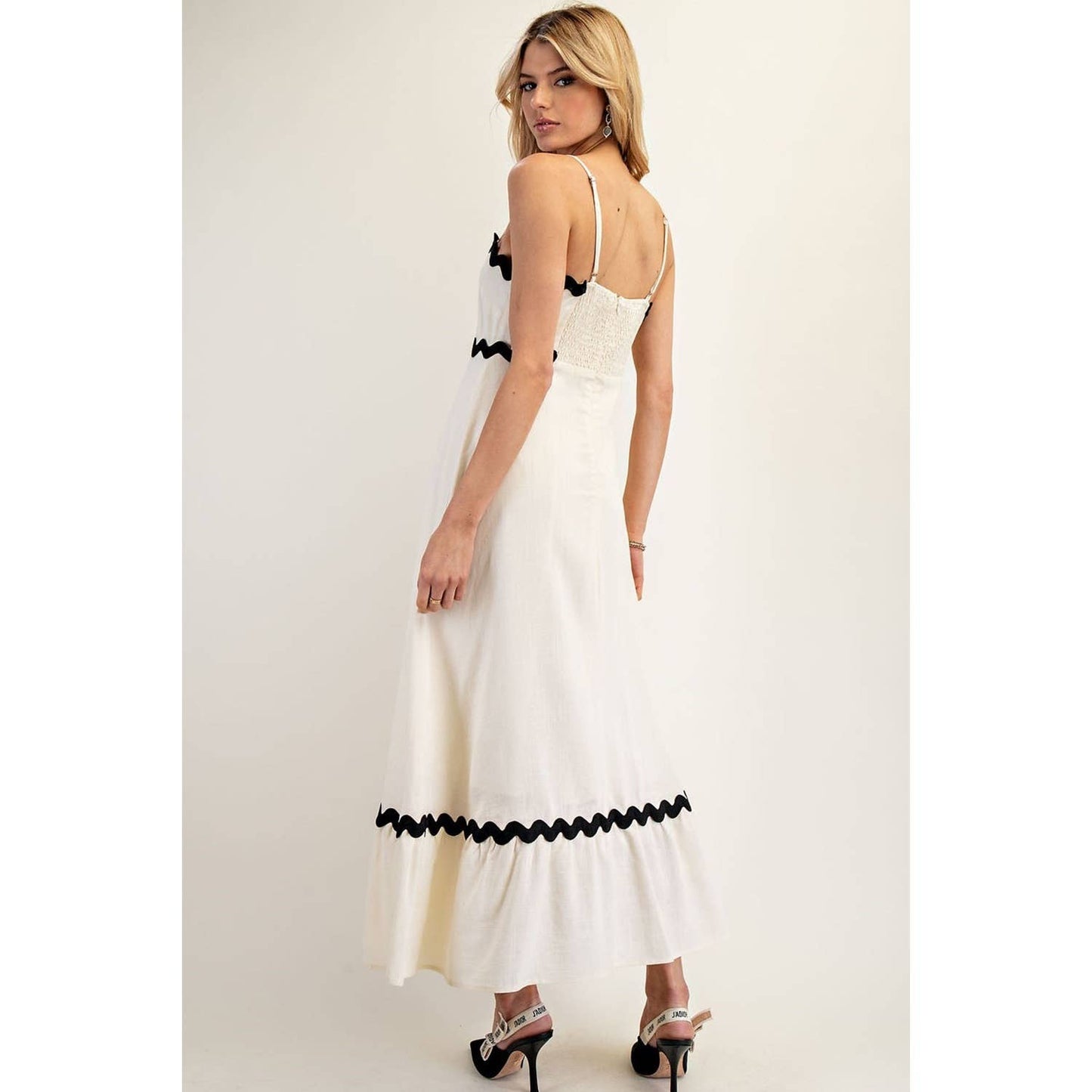 Ric Rac Trim Maxi Dress