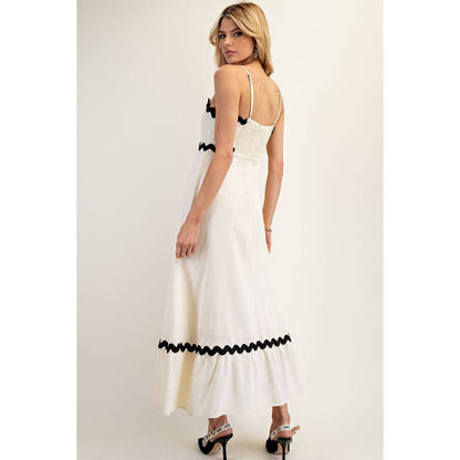 Ric Rac Trim Maxi Dress