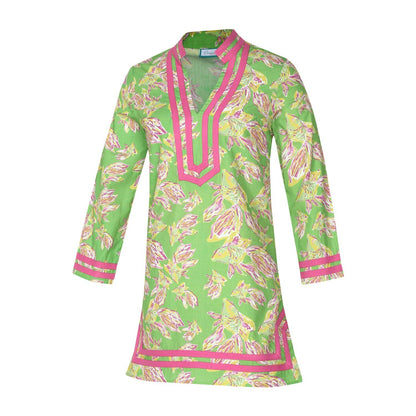 Playing Koi Long Sleeve Cabana Dress