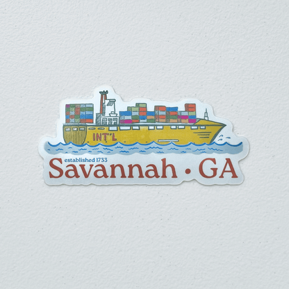 Container Ship Savannah Sticker