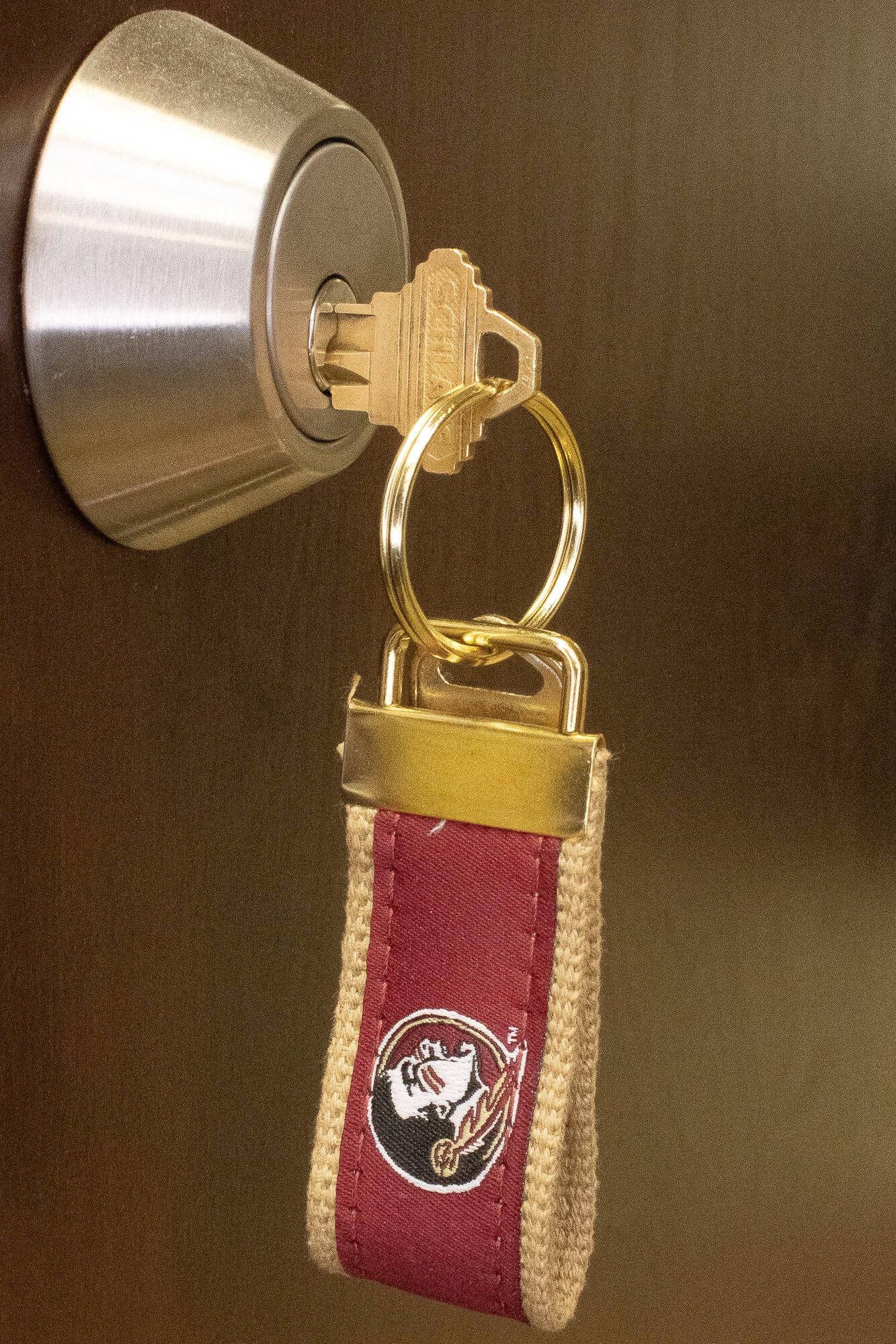 Florida State Seminoles Collegiate Woven Ribbon Key Chain.