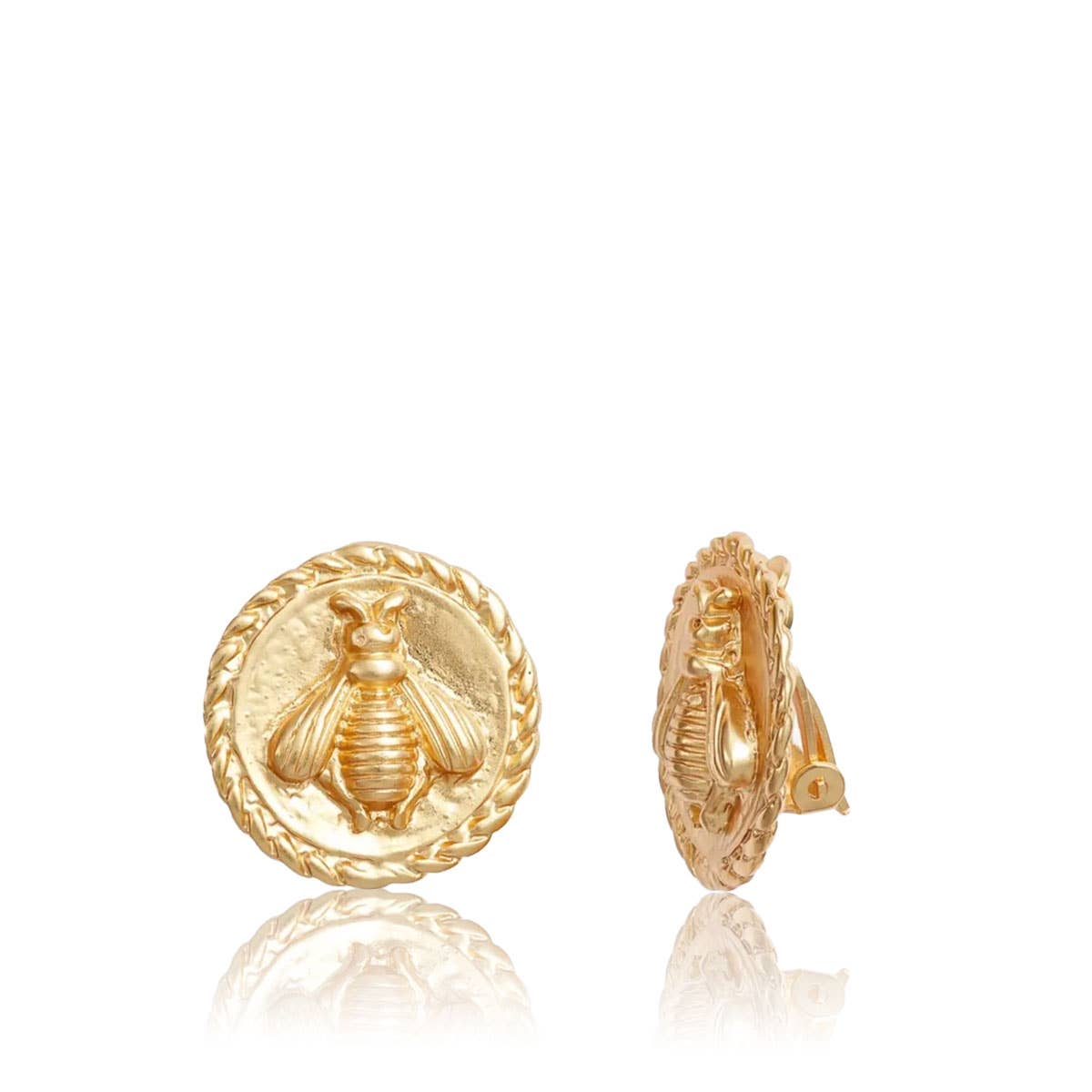 Retro Bee Clip On - 24K Gold Plated
