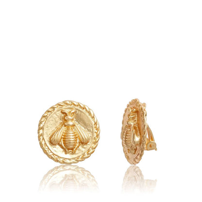 Retro Bee Clip On - 24K Gold Plated