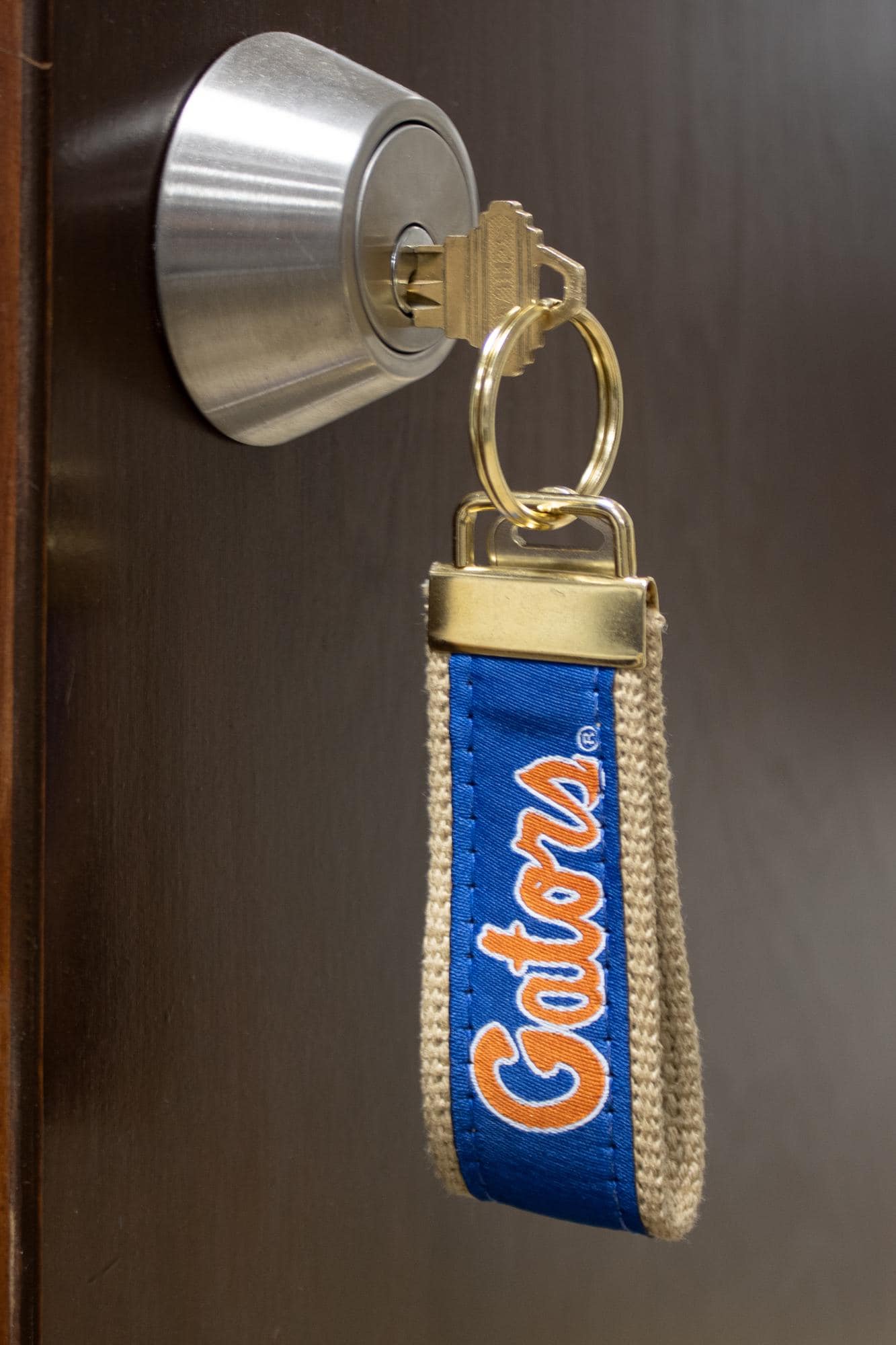 Florida Gators Collegiate Woven Ribbon Key Chain **DOUBLE SIDED--BOTH LOGOS**