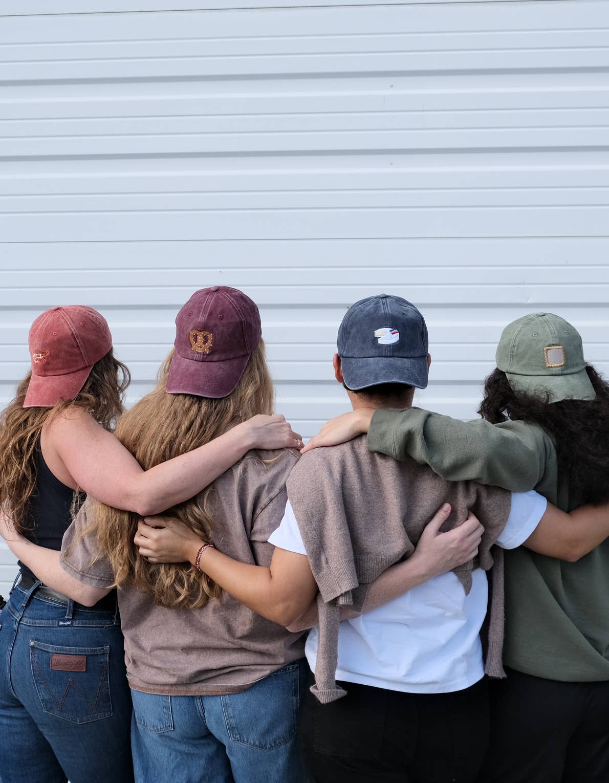 Shrimp Embroidered Hat, Washed Brick Color