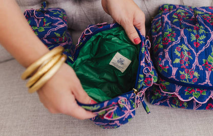 Midnight Luxe | Quilted Ruffle Cosmetic Bags