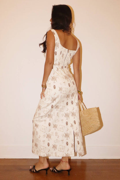Vanilla Print Maxi Dress