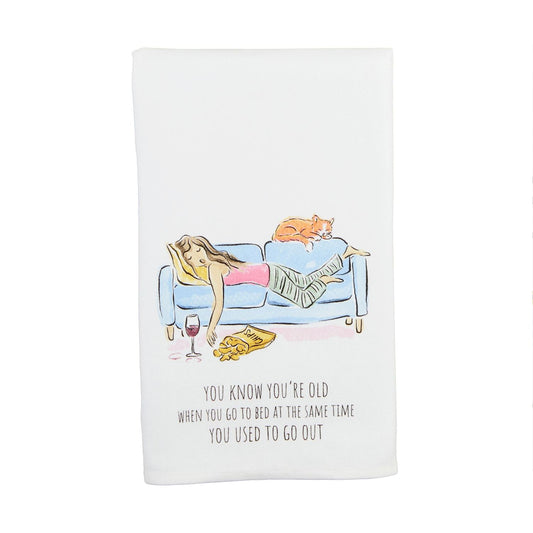 Go Out Funny Tea Towel