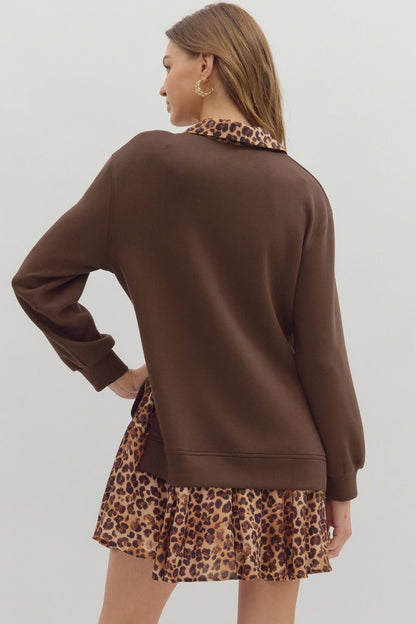 Leopard Twofer Mini Dress