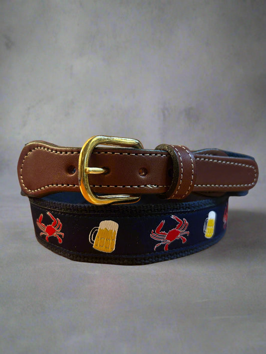 Beer and Crab Web Belt