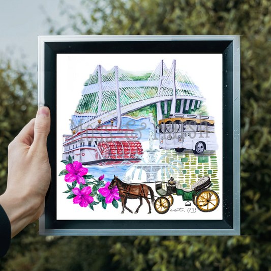 Savannah Watercolor Painting Print