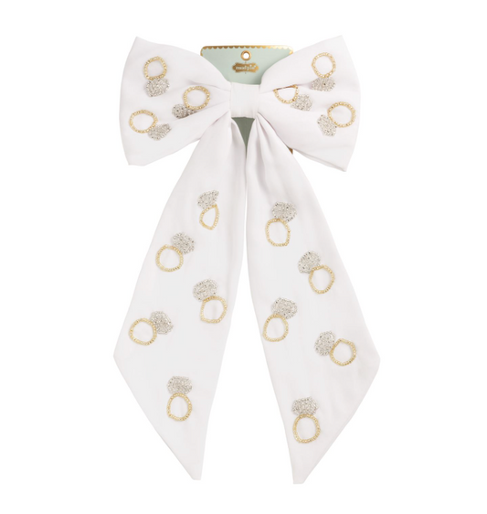 Rings Beaded Hair Bow