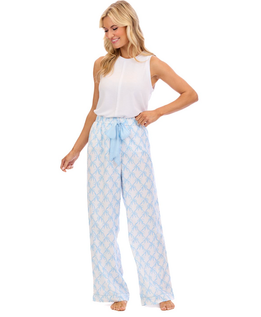 Blue Bow Pajama Pants