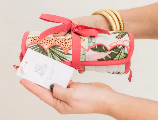 Palm Postal | Quilted Jewelry Roll