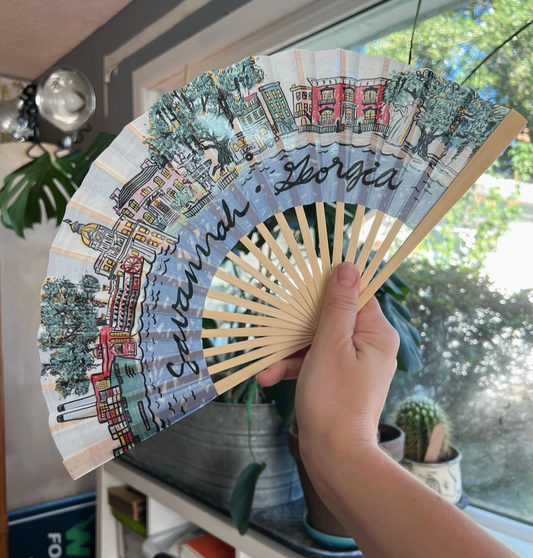 Savannah Georgia Accordion Hand Fan