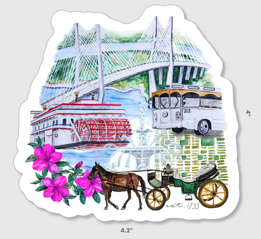 Savannah Collage Sticker