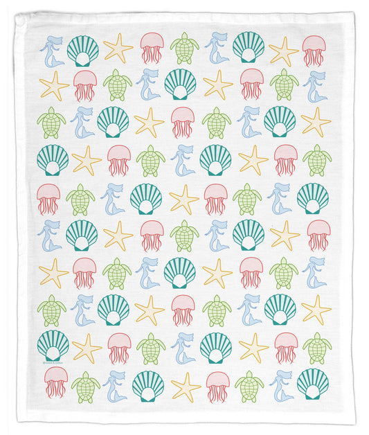 Under the Sea "Tybee Island" Organic Cotton Hand Towel