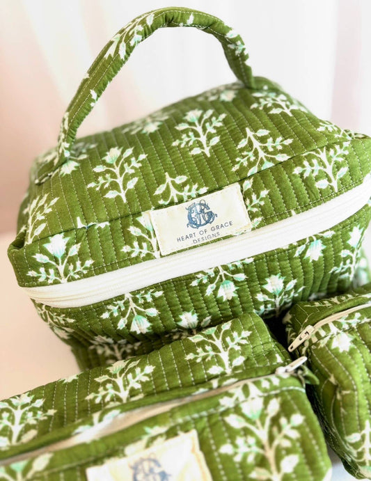 Emerald Bay | Quilted Cosmetic Bags