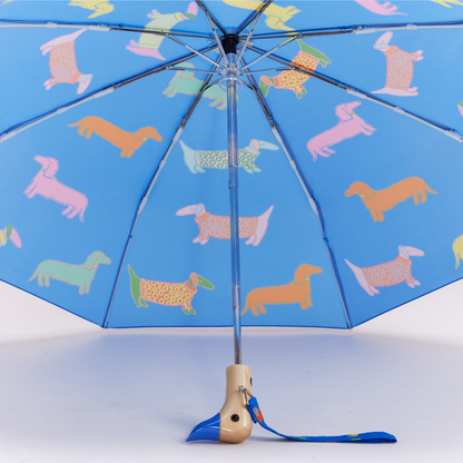 Dogs in Blue Dachshund Eco-friendly Duckhead Umbrella