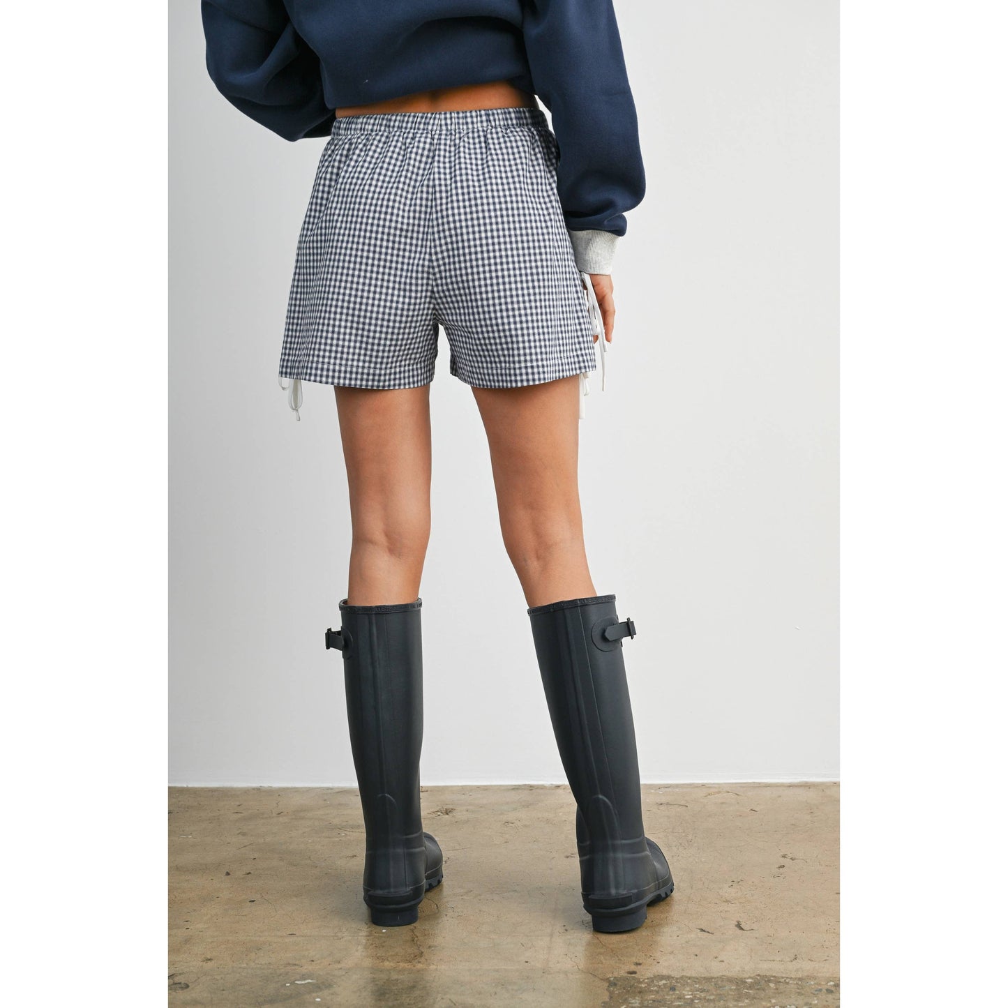 Women's Gingham Tie-Side Shorts