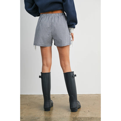 Women's Gingham Tie-Side Shorts