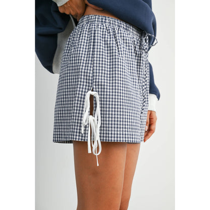 Women's Gingham Tie-Side Shorts