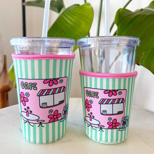 Coffee Cup Cover - Cafe Doodle - Iced Drink Sleeve