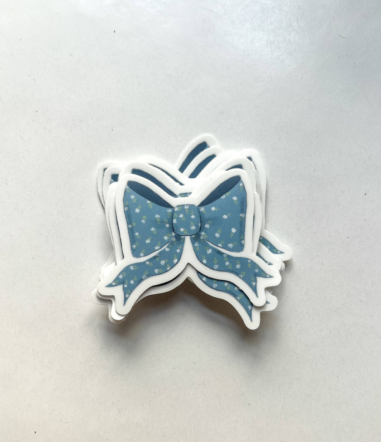 Blue Bow Sticker