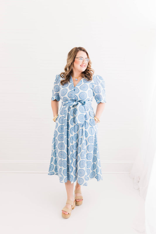 Blue Medallion Grace Dress 