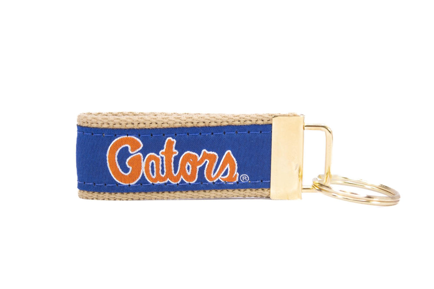 Florida Gators Collegiate Woven Ribbon Key Chain **DOUBLE SIDED--BOTH LOGOS**