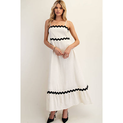 Ric Rac Trim Maxi Dress