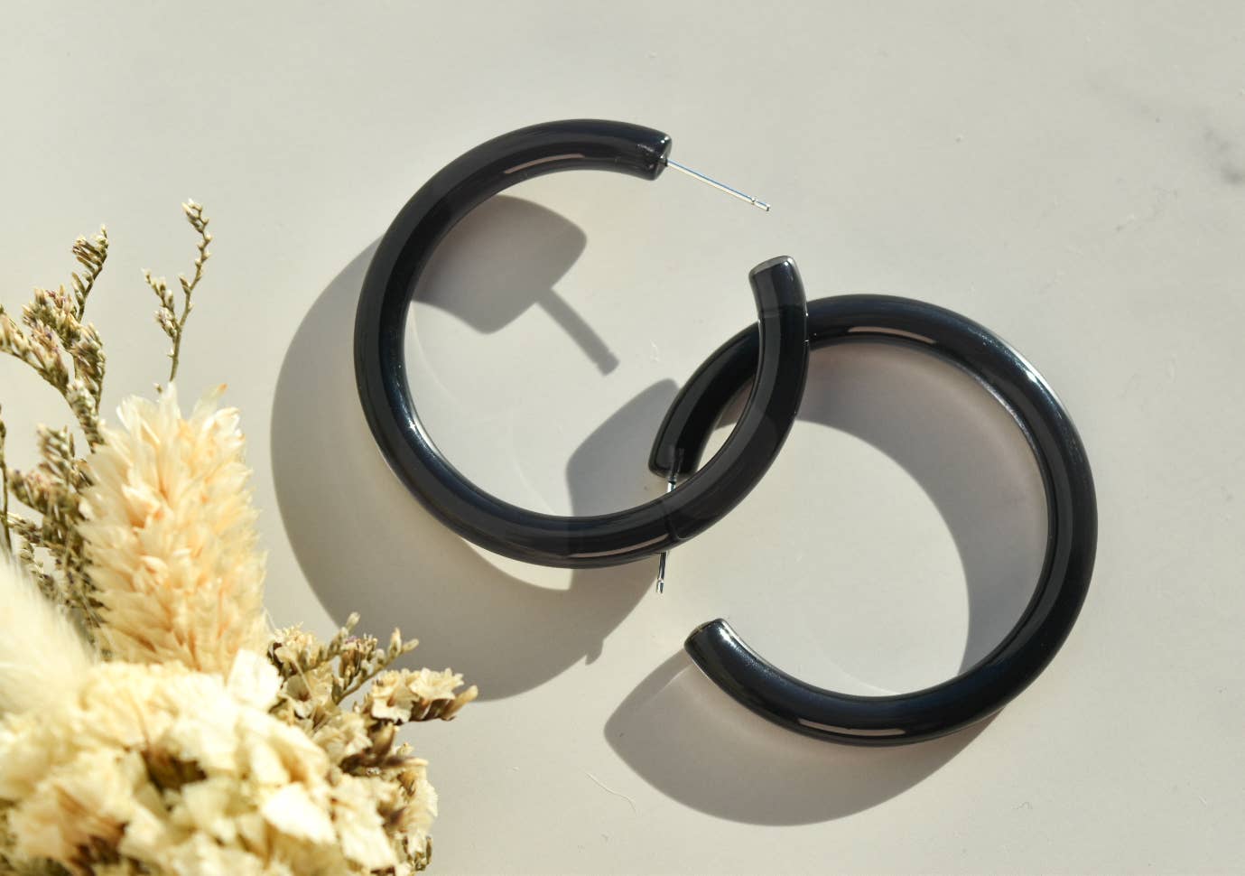 Fenna and Fei 50mm Thick Round Hoop Collection