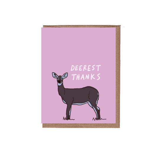 Deerest Thanks Thank You Greeting Card
