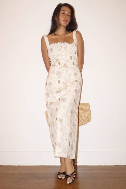 Vanilla Print Maxi Dress