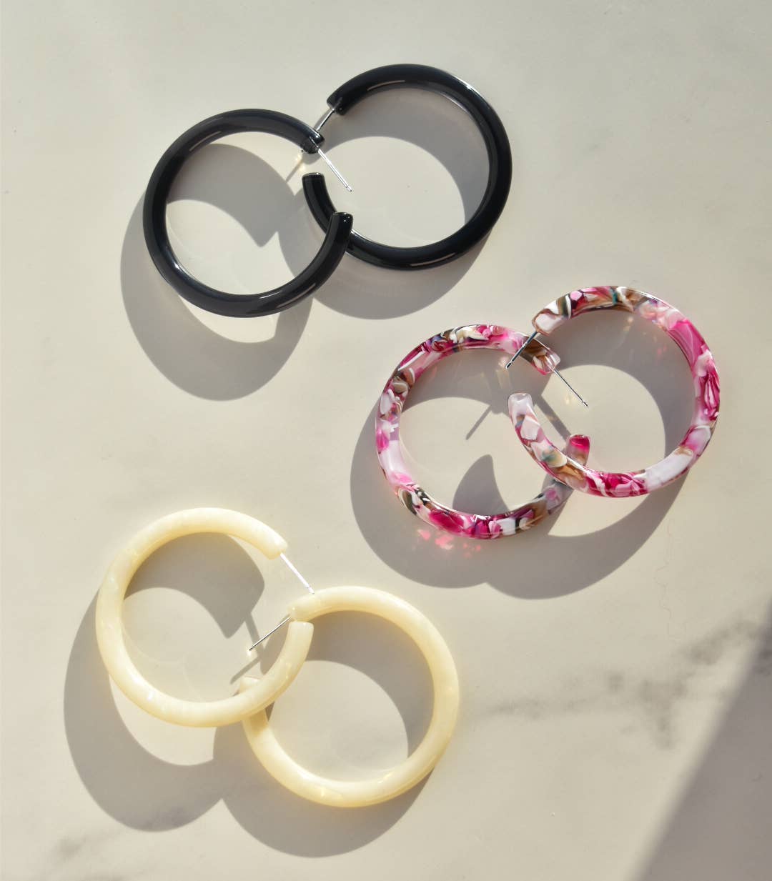 Fenna and Fei 50mm Thick Round Hoop Collection